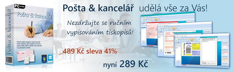 Pošta a kancelář pro domácnost jen za 289 Kč na rok! Objednávka programu Pošta a kancelář